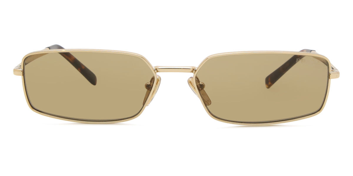Prada PR A60S 5AK70G, Gold frame, Olive Green lenses
