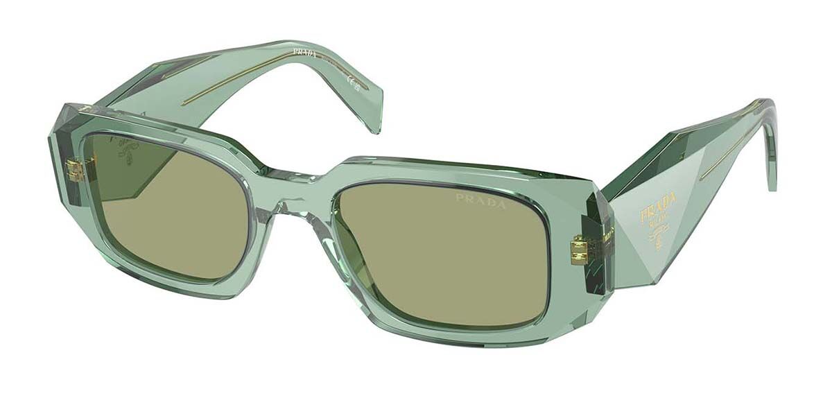 Prada PR 17WS 11R10E, Green frame, Green With Internal Silver Mirror lenses