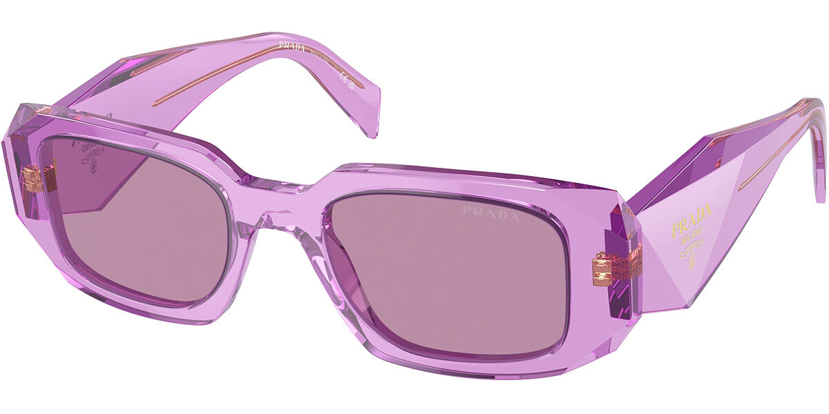 Prada PR 17WSF Asian Fit 13R07Q, Purple frame, Dark Violet Mirror Silver lenses