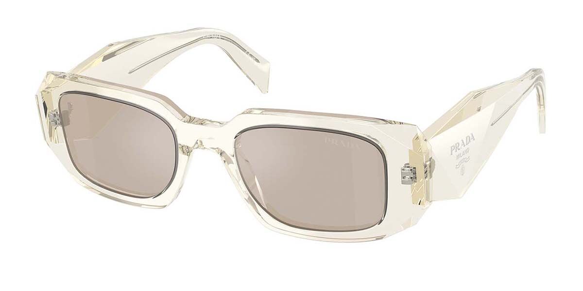 Prada PR 17WSF Asian Fit 19X30N, Yellow frame, Platinum Silver lenses