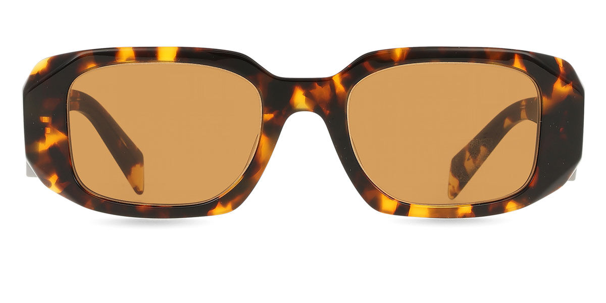 Prada PR 17WSF Asian Fit VAU2Z1, Tortoiseshell frame, Dark Brown lenses