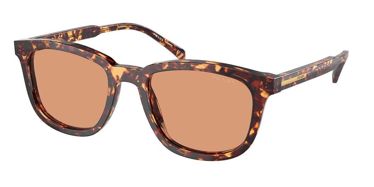 Prada PR A21SF Asian Fit 14O07V, Tortoiseshell frame, Orange lenses