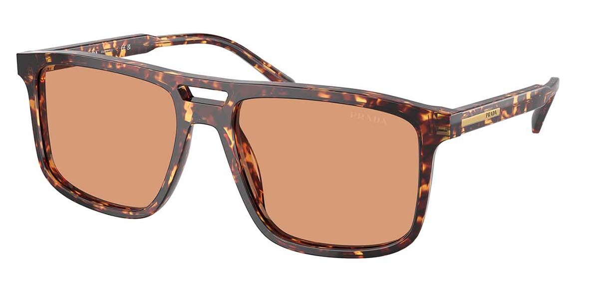 Prada PR A22SF Asian Fit 14O07V, Tortoiseshell frame, Orange lenses