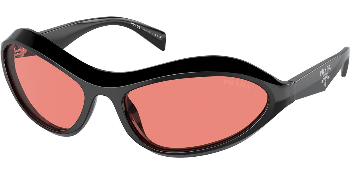 Prada PR A20SF Asian Fit 16K20B, Black frame, Pink lenses