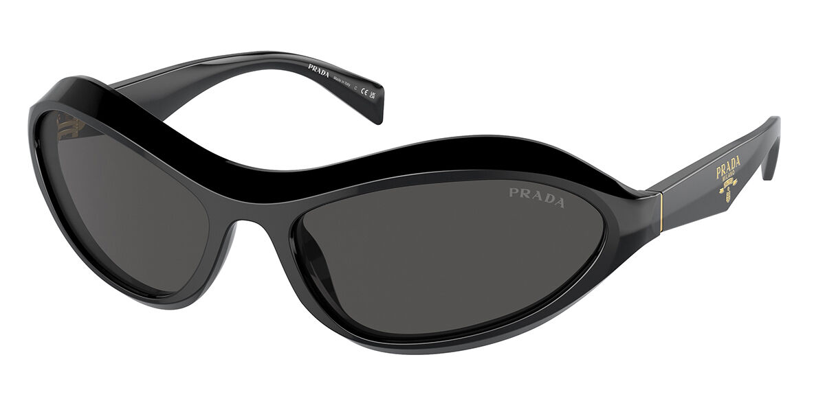 Prada PR A20SF Asian Fit 16K5S0, Black frame, Dark Grey lenses