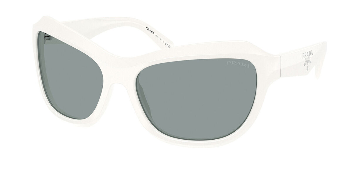 Prada PR A27SF Asian Fit 17K3C2, White frame, Dark Grey lenses