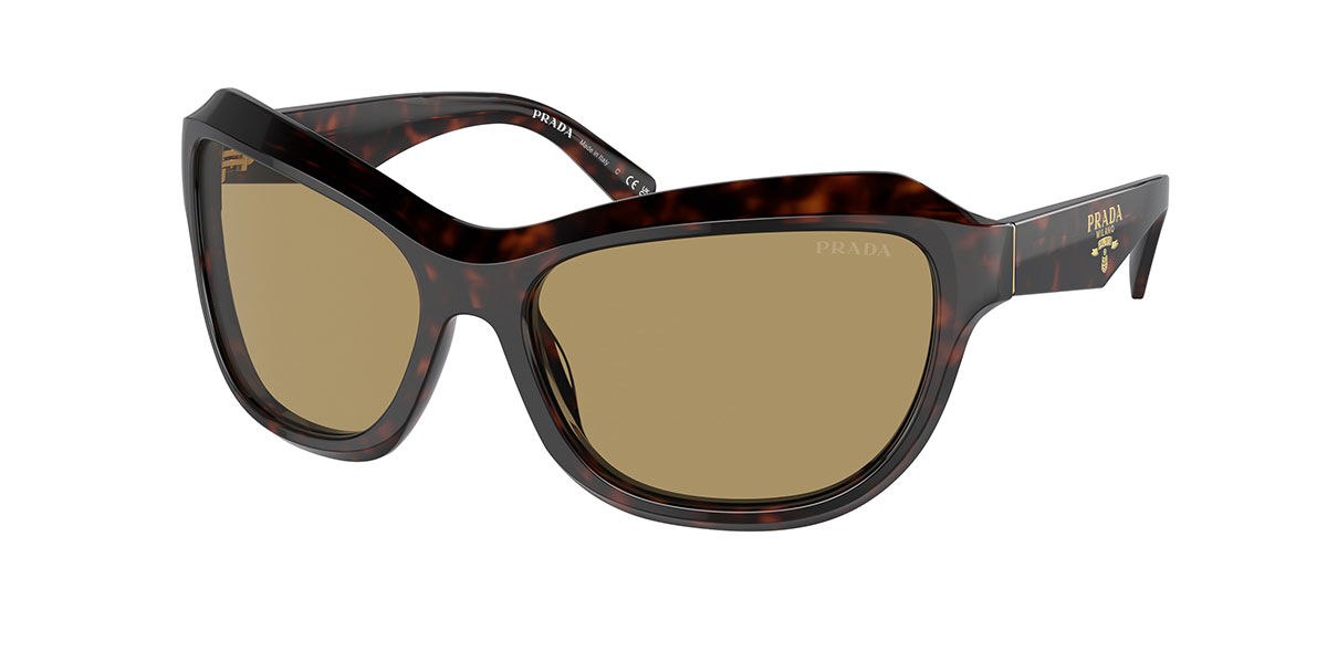 Prada PR A27SF Asian Fit 17N70G, Tortoiseshell frame, Olive Green lenses