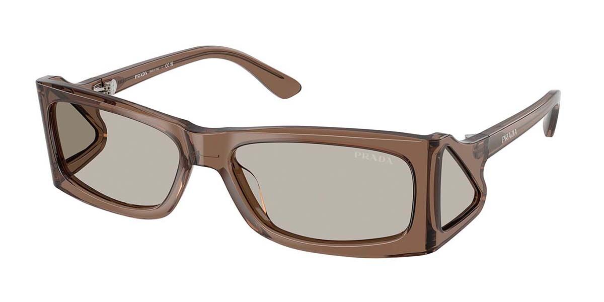 Prada PR B03S 16W5J2, Brown frame, Light Brown lenses