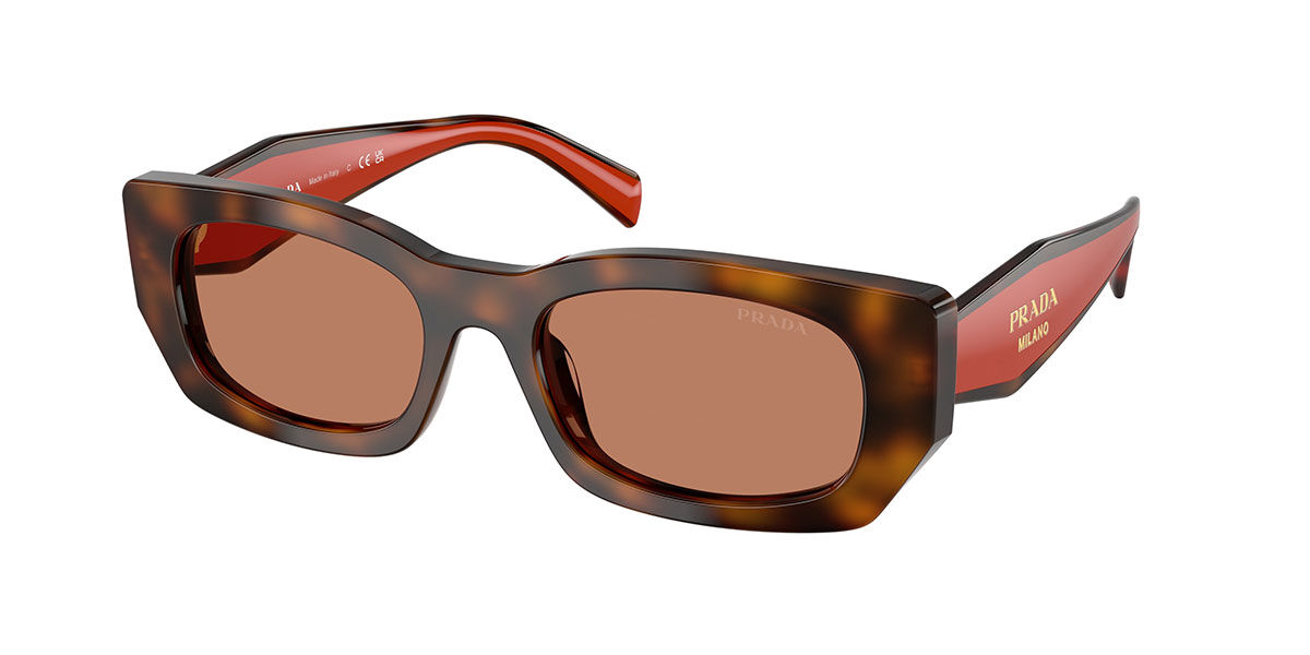 Prada PR B05S 01K90Q, Tortoiseshell frame, Brown lenses