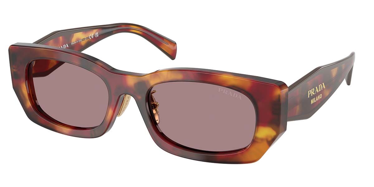Prada PR B05SF Asian Fit 22A20I, Tortoiseshell frame, Light Purple Brown lenses