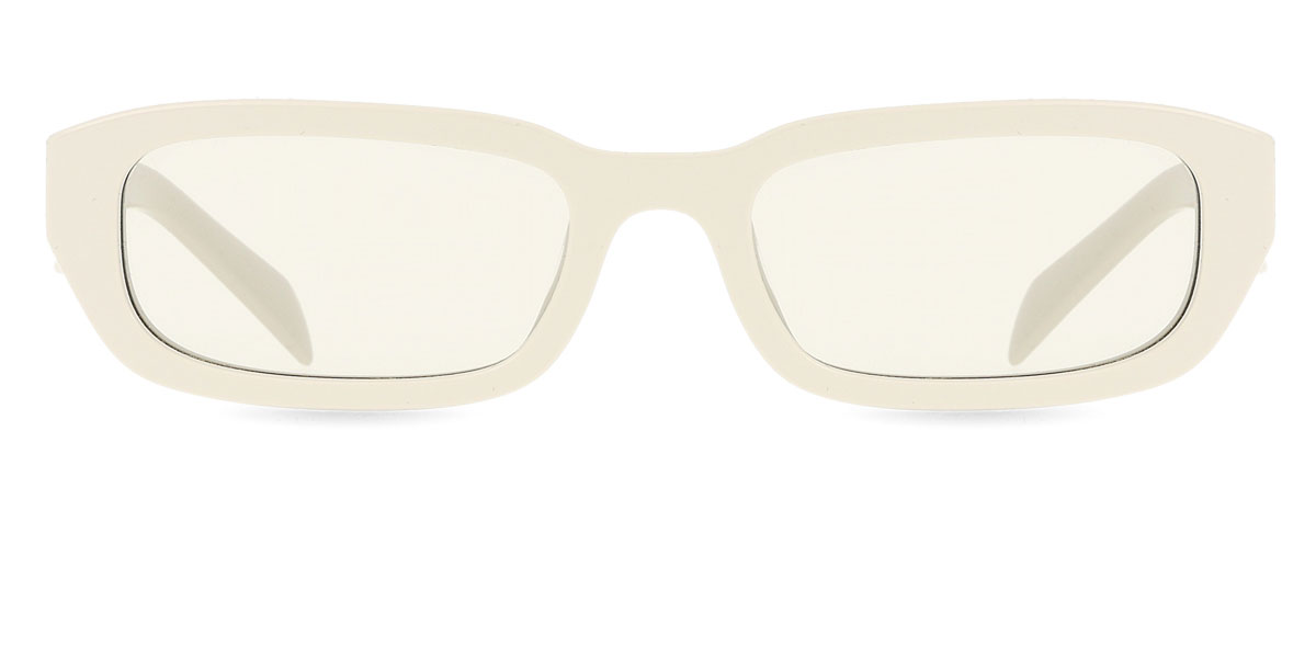 Prada PR B06S 26A40I, White frame, Light Grey lenses