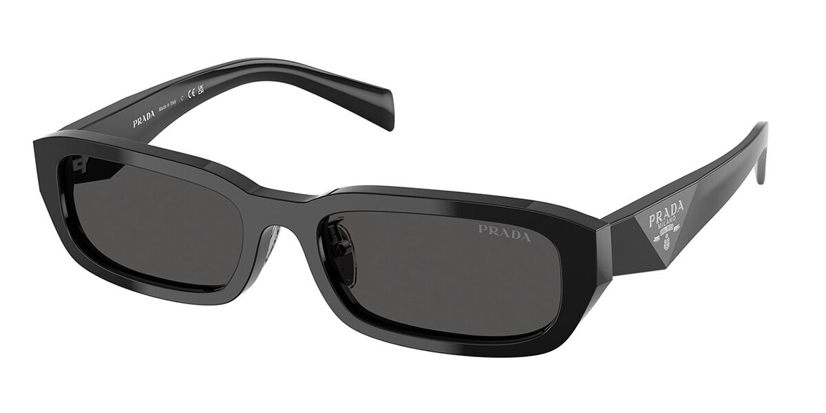 Prada PR B06SF Asian Fit 16K08Z, Black frame, Dark Grey lenses