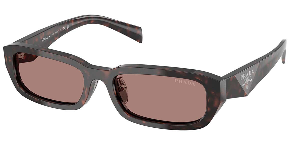 Prada PR B06SF Asian Fit 17N60B, Tortoiseshell frame, Light Brown lenses