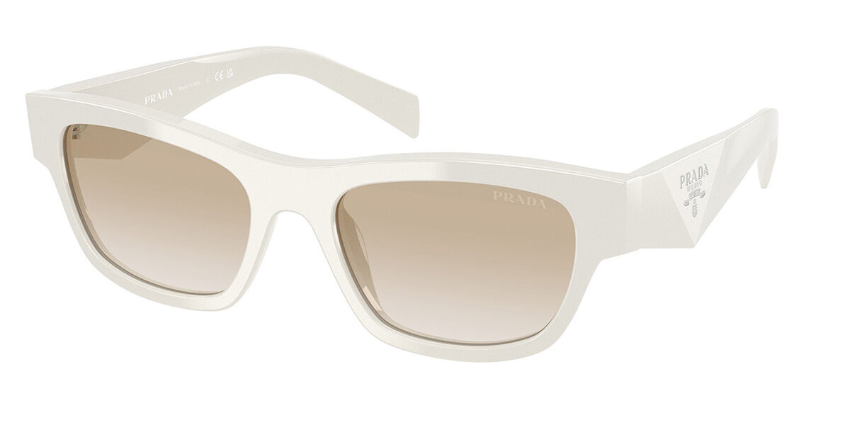 Prada PR B09S 26A80M, White frame, Gradient Grey lenses
