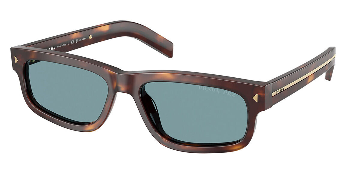 Prada PR B11S Polarized 15W04D, Tortoiseshell frame, Green Polarized lenses