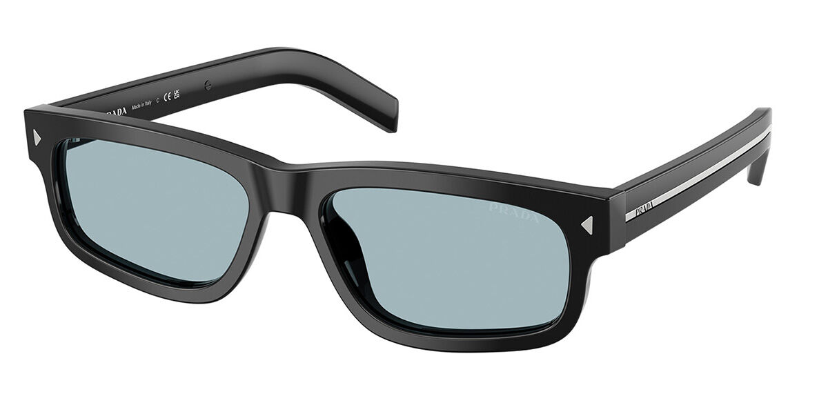 Prada PR B11S 16K60P, Black frame, Vintage Blue lenses