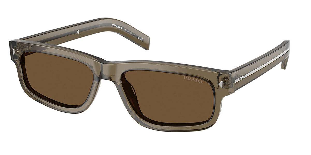 Prada PR B11SF Asian Fit 18T70F, Brown frame, Dark Brown lenses
