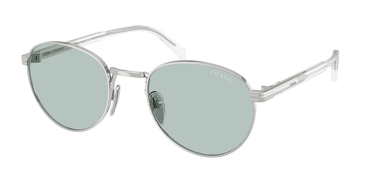 Prada PR B51S 1BC40N, Silver frame, Light Air Force Blue lenses