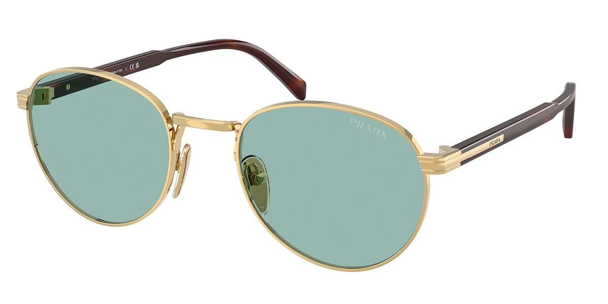 Prada PR B51S 5AK40K, Gold frame, Green lenses