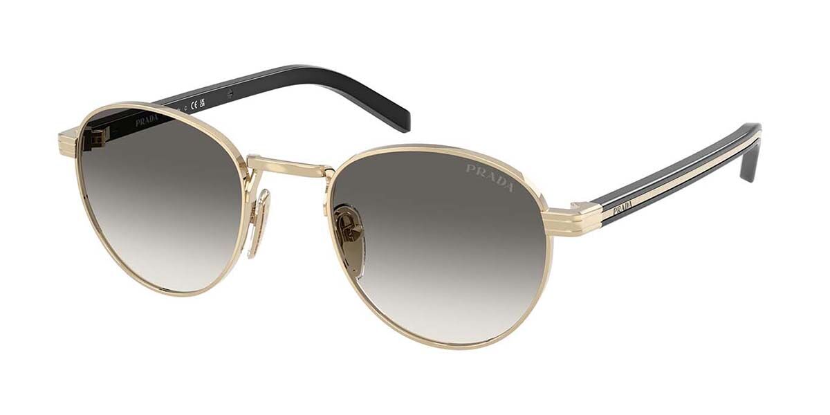 Prada PR B52S ZVN02C, Gold frame, Gradient Grey lenses