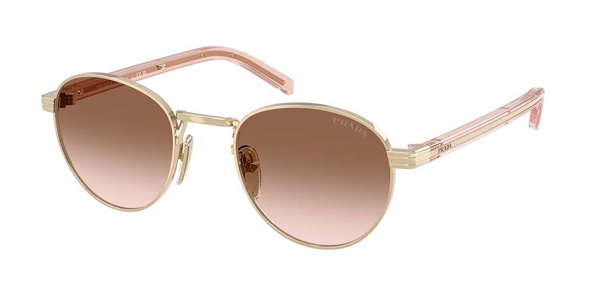 Prada PR B52S ZVN0A6, Gold frame, Gradient Brown lenses