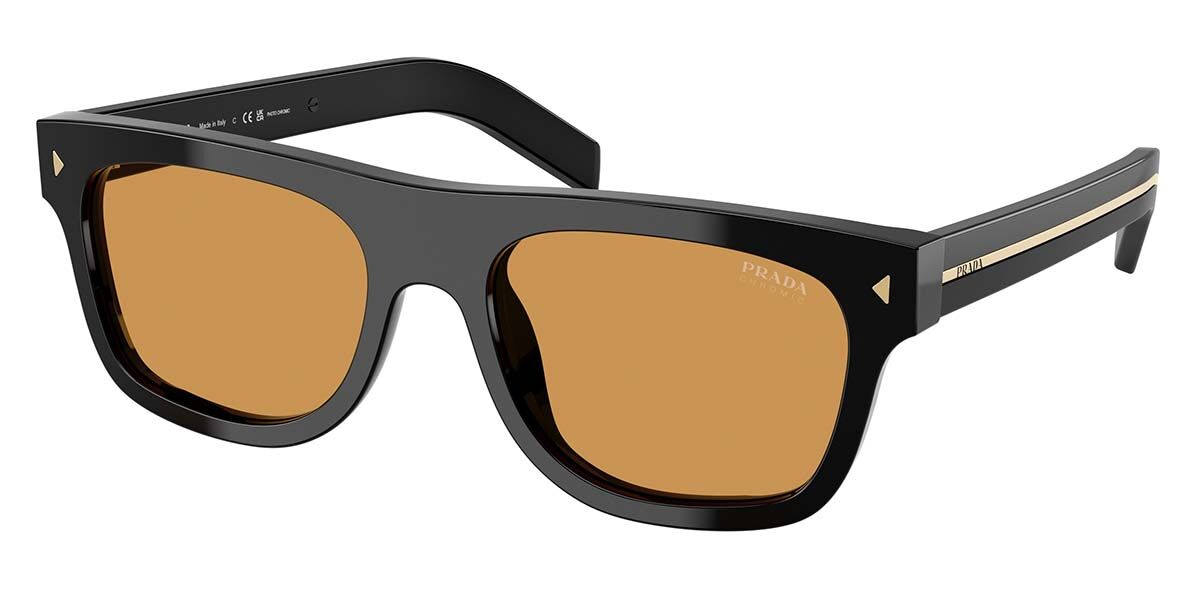 Prada PR B12S 16K60F, Black frame, Photochromic Brown lenses