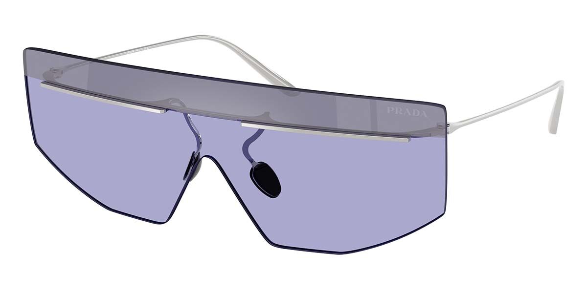 Prada PR B55S 1BC70P, Silver frame, Purple/Silver lenses