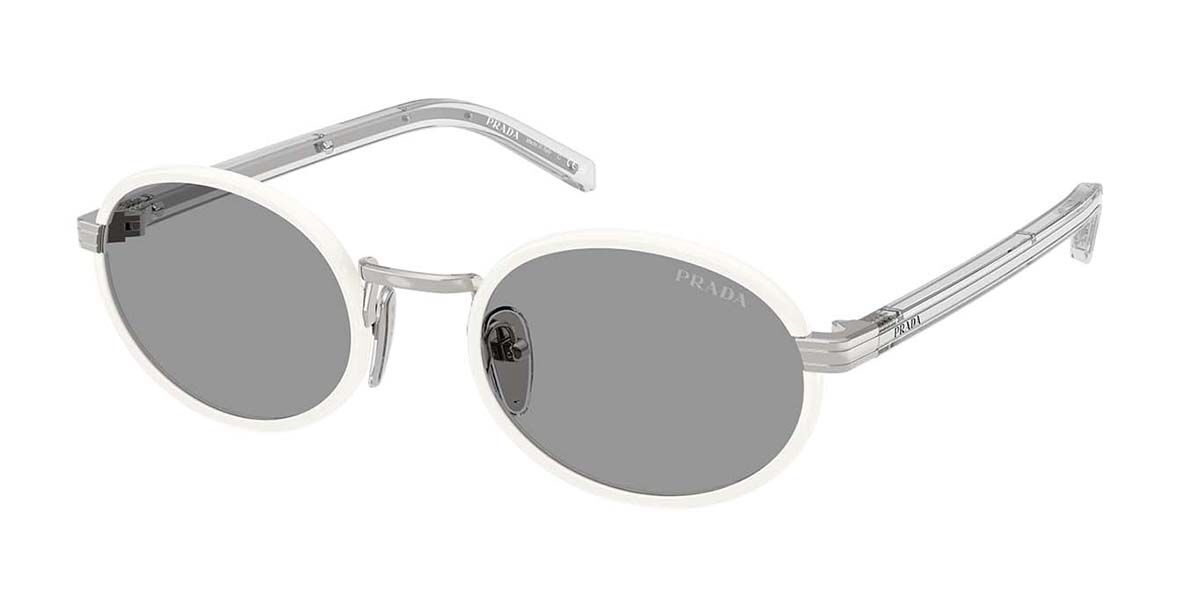 Prada PR B56S 23E50Q, White frame, Grey lenses
