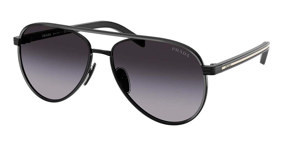 Prada PR B57S AAV90A, Black frame, Gradient Grey lenses