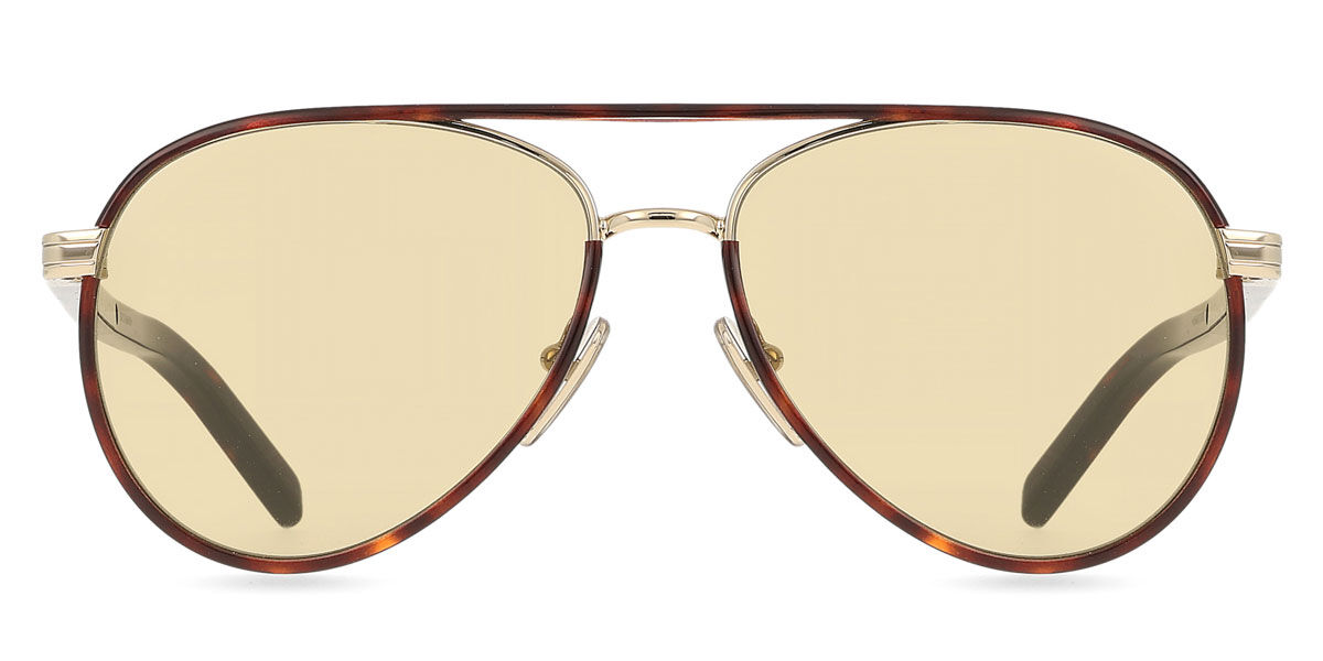 Prada PR B57S 21E10R, Tortoiseshell frame, Yellow lenses