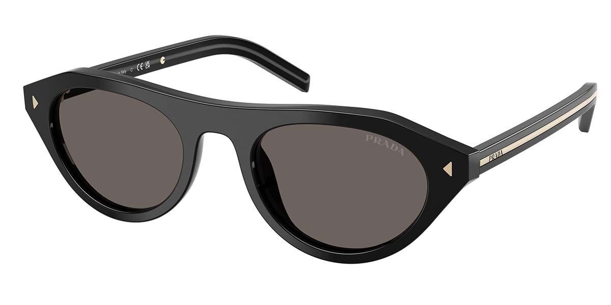 Prada PR B15S 16K731, Black frame, Dark Grey lenses