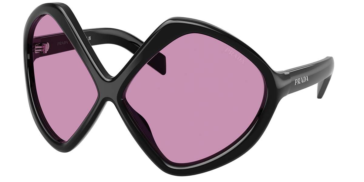 Prada PR B21S 16K30G, Black frame, Violet lenses