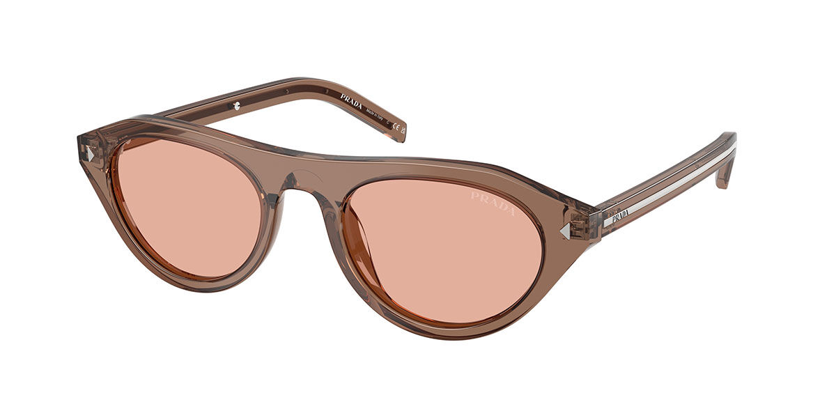 Prada PR B15SF Asian Fit 28I50W, Brown frame, Pink lenses