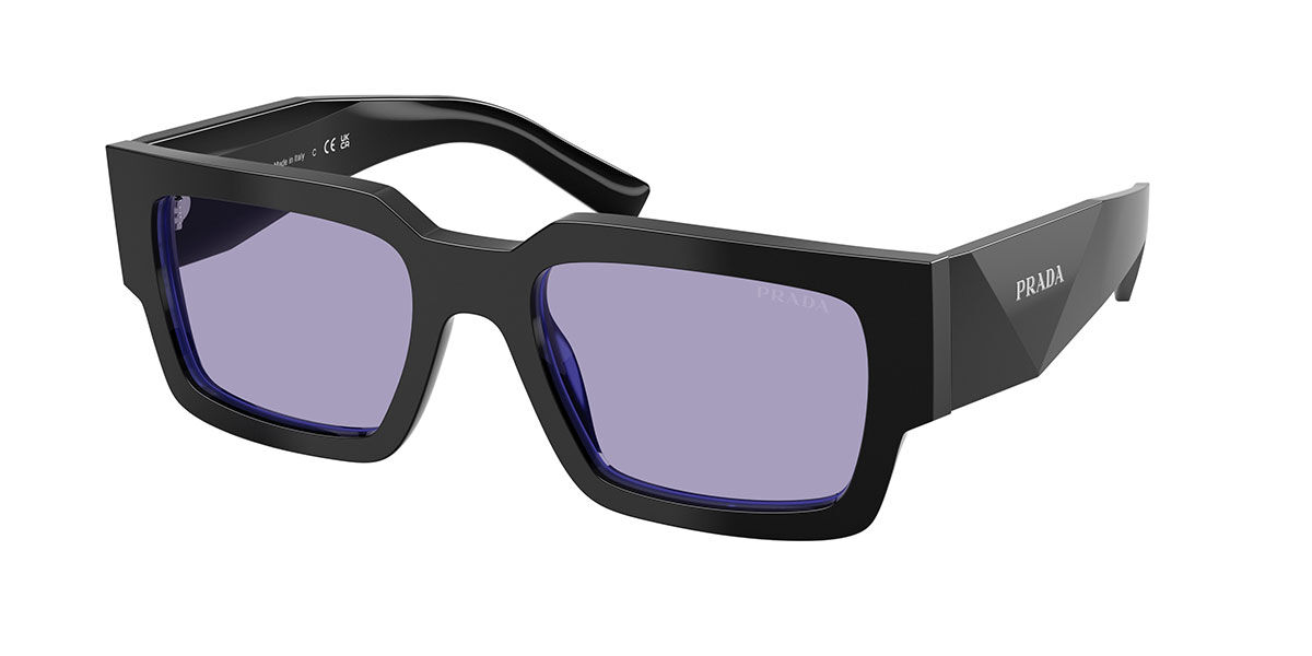 Prada PR B17S 16K01O, Black frame, Violet lenses