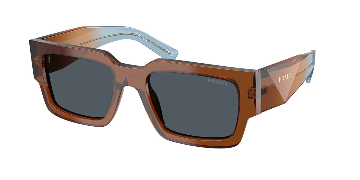 Prada PR B17S 25F70B, Brown frame, Dark Grey lenses