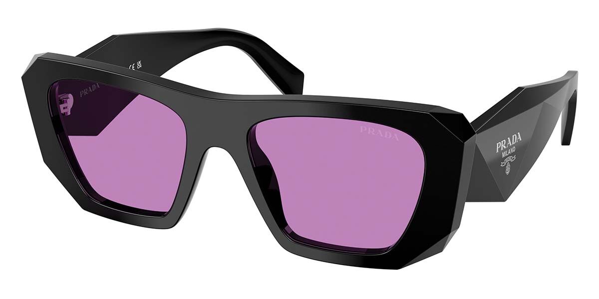 Prada PR B18S 16K30G, Black frame, Violet lenses