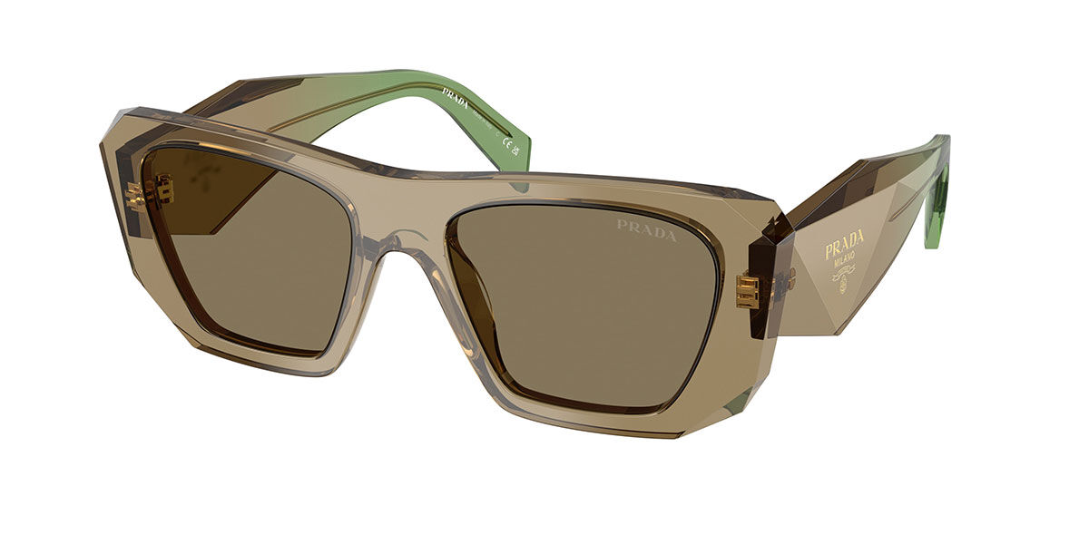 Prada PR B18S 29E90F, Brown frame, Light Brown lenses