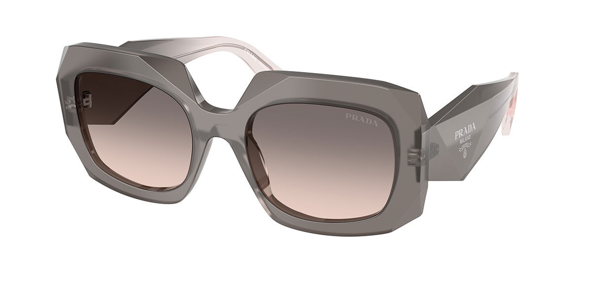 Prada PR B23S 20F70S, Grey frame, Grey Gradient Pink lenses