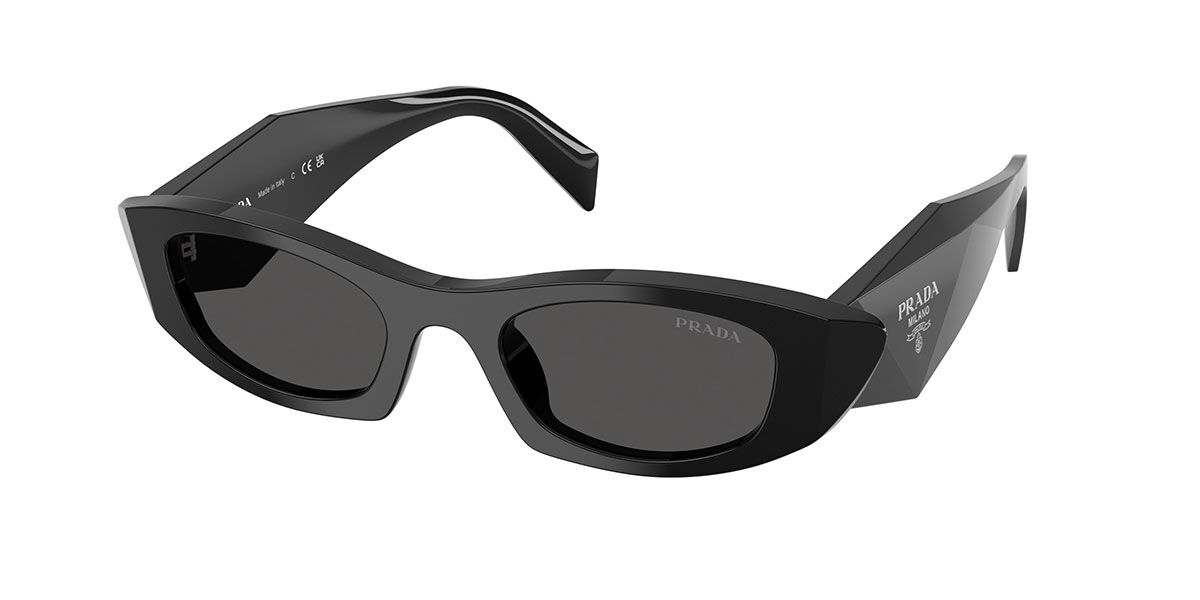 Prada PR B16SF Asian Fit 16K08Z, Black frame, Dark Grey lenses