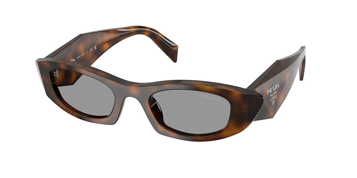 Prada PR B16SF Asian Fit 20D50Q, Tortoiseshell frame, Grey lenses