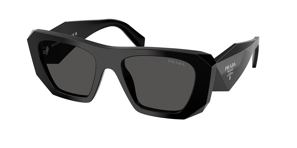 Prada PR B18SF Asian Fit 16K08Z, Black frame, Dark Grey lenses