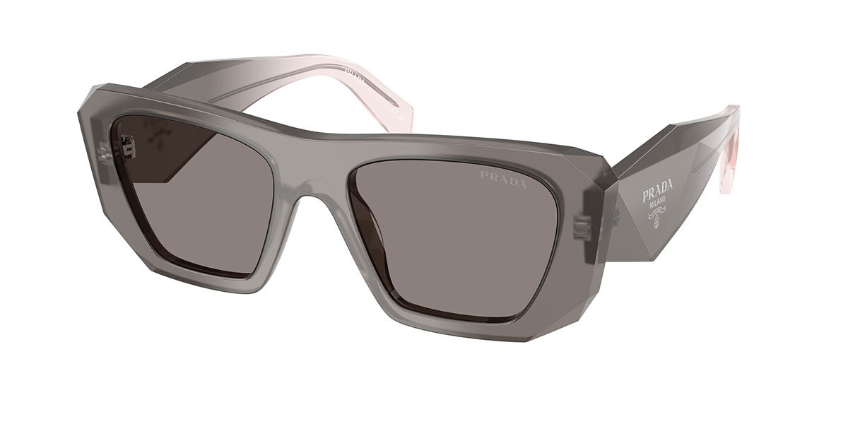 Prada PR B18SF Asian Fit 20F80Q, Grey frame, Dark Grey lenses