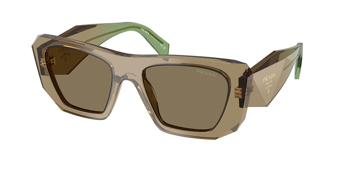 Prada PR B18SF Asian Fit 29E90F, Brown frame, Light Brown lenses