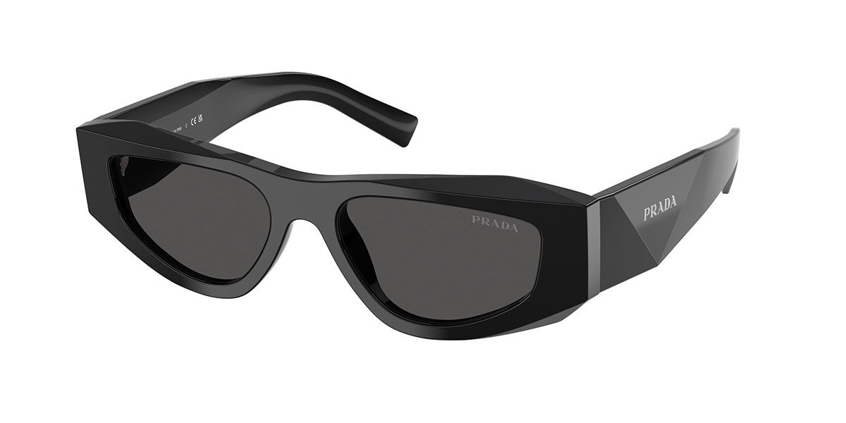 Prada PR B19SF Asian Fit 16K08Z, Black frame, Dark Grey lenses