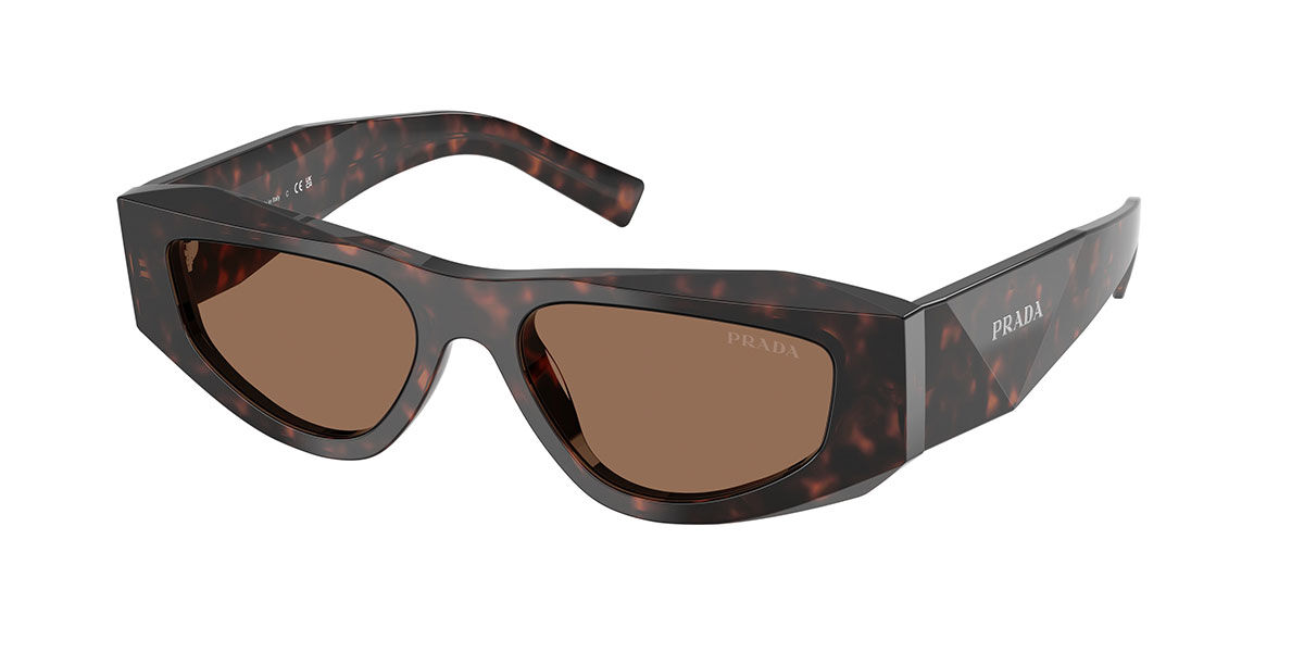Prada PR B19SF Asian Fit 17N06B, Tortoiseshell frame, Dark Brown lenses