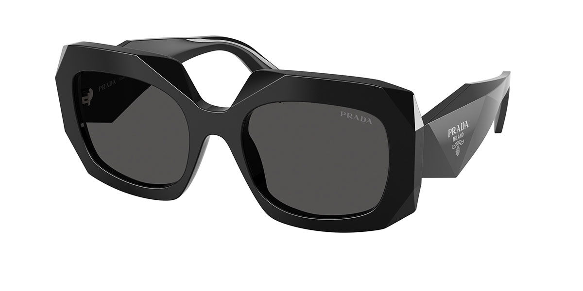 Prada PR B23SF Asian Fit 16K08Z, Black frame, Dark Grey lenses