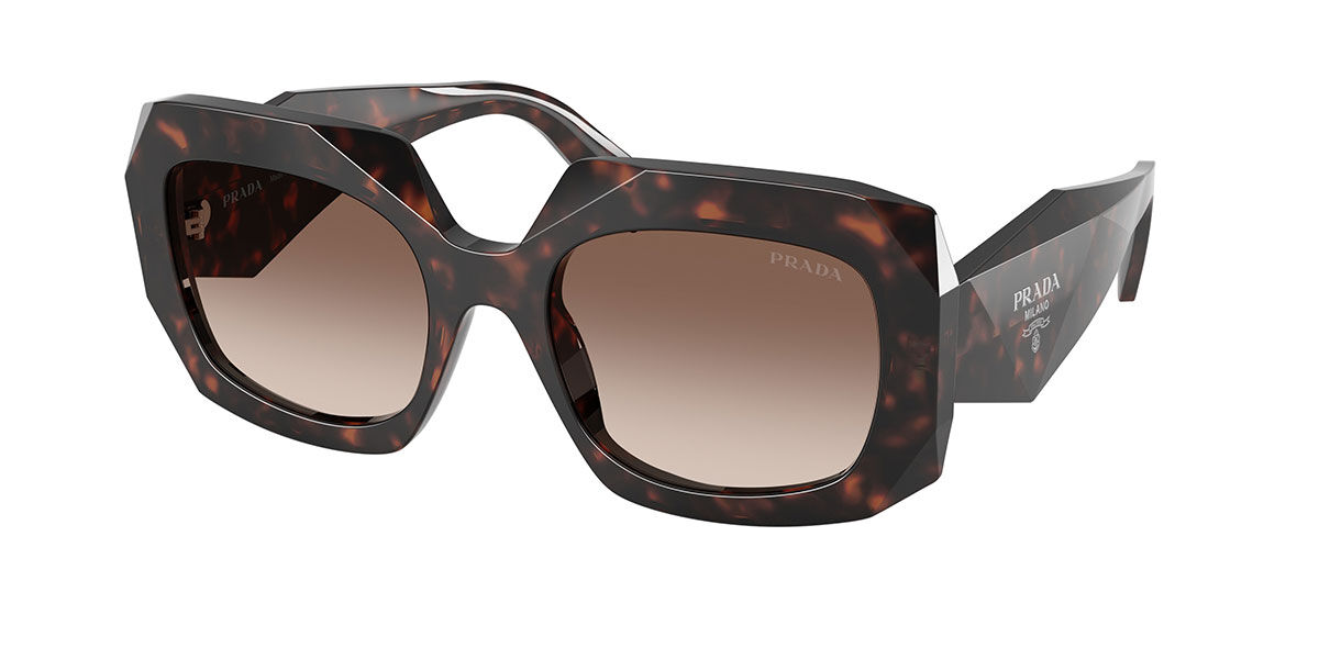 Prada PR B23SF Asian Fit 17N10S, Tortoiseshell frame, Gradient Brown lenses