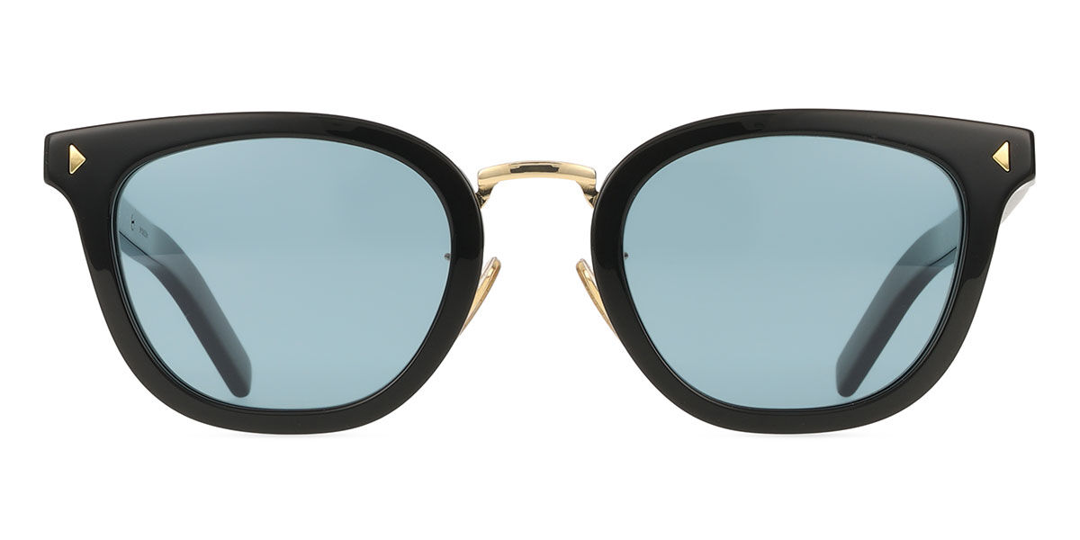 Prada PR C01SD Asian Fit Polarized 16K04D, Black frame, Green Polarized lenses