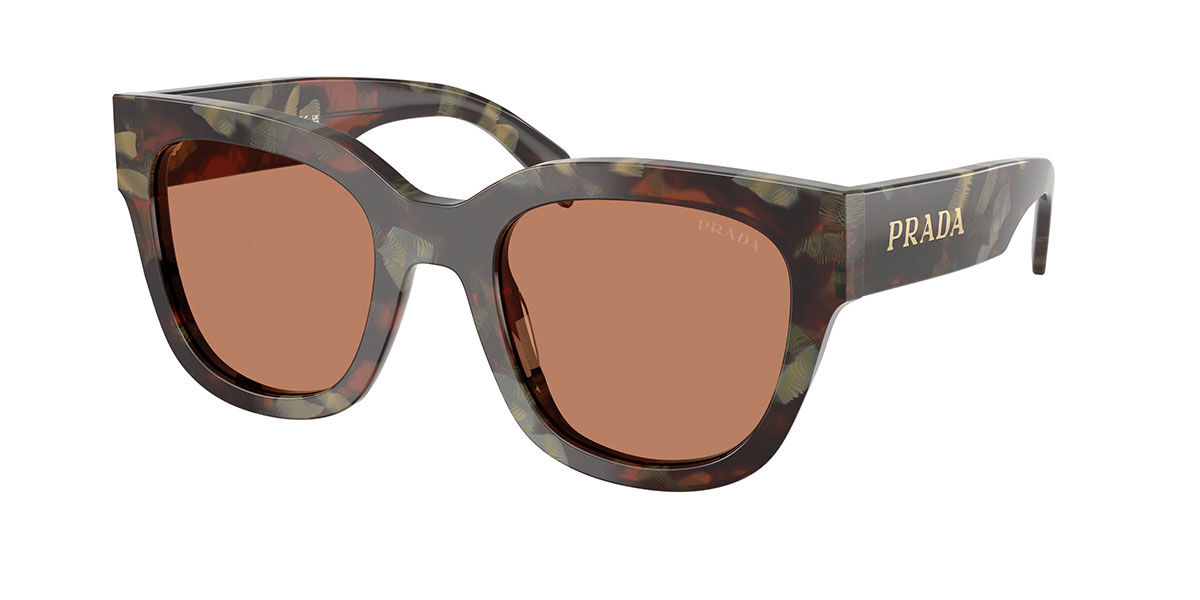 Prada PR C04S 22F90Q, Tortoiseshell frame, Brown lenses