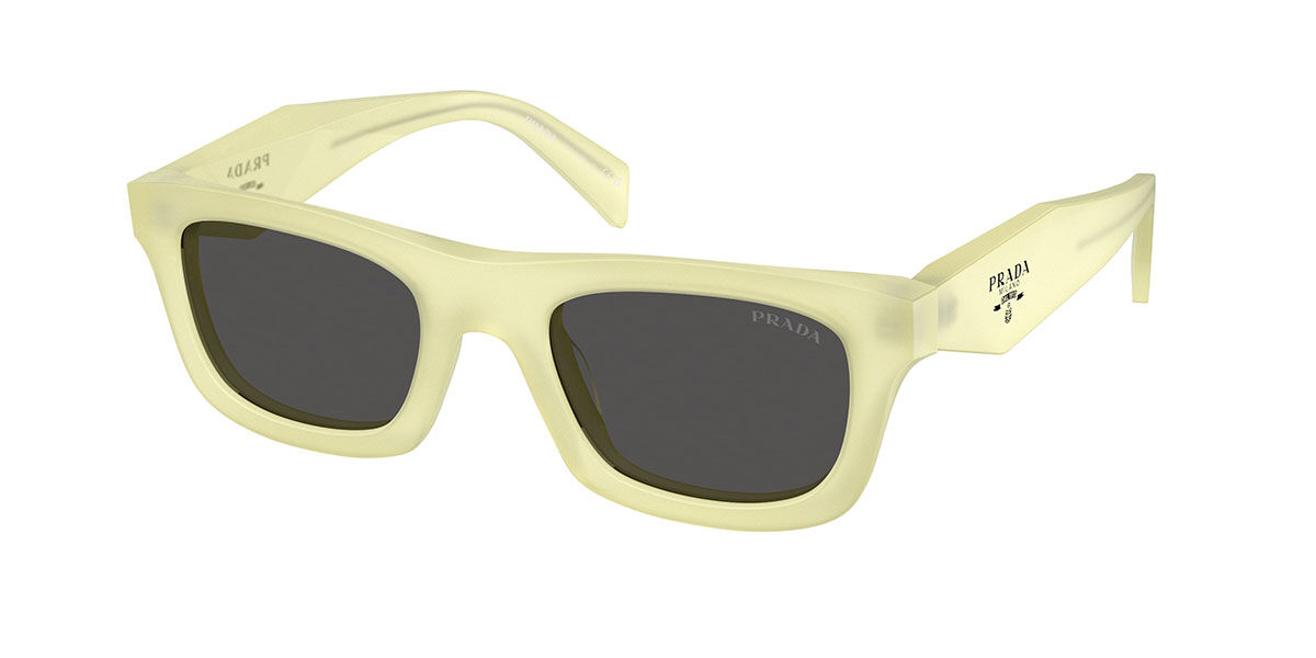 Prada PR C06S 21G08Z, Yellow frame, Dark Grey lenses